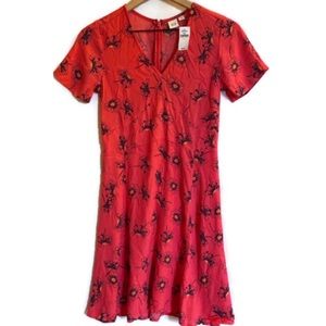 Gap Lightweight Rayon Dress Pink with Flowers. NWT